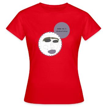 Parler de sentiments 2 - T-shirt Femme - rouge - Devant - AI Model Female 172 dark (172cm)