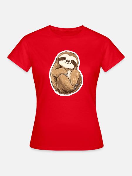 Faultier - Frauen T-Shirt - Rot