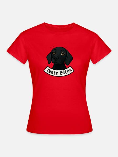 Schweißhund Tante Cäthe - Frauen T-Shirt - Rot