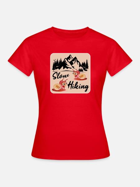 LANGSAM WANDERNDES PAAR SCHNECKE - Frauen T-Shirt - Rot