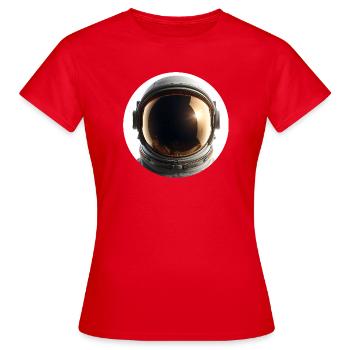 Astronaut helmet in sunlight - Women's T-Shirt - red - Front - AI Model Female 172 dark (172cm)