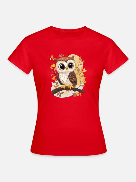 Eule - Frauen T-Shirt - Rot