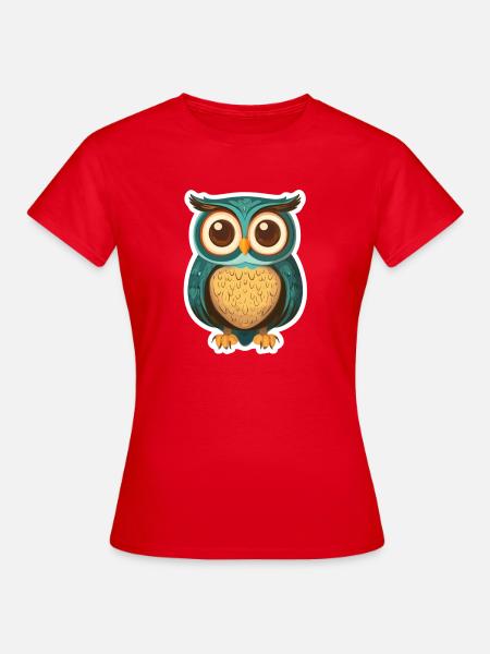 Eule - Frauen T-Shirt - Rot