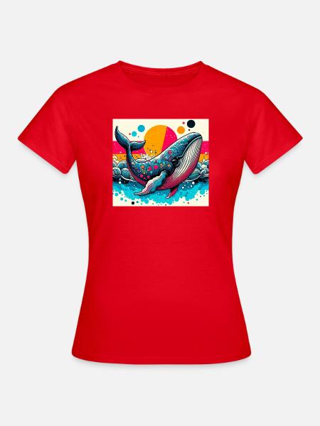 Wal - Frauen T-Shirt - Rot