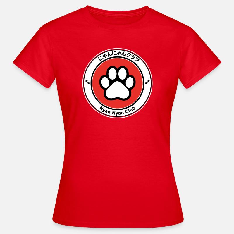 Conception de logo Nyan patte de chat mignon - T-shirt Femme - rouge