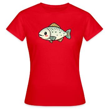 Truite - T-shirt Femme - rouge - Devant - AI Model Female 172 dark (172cm)