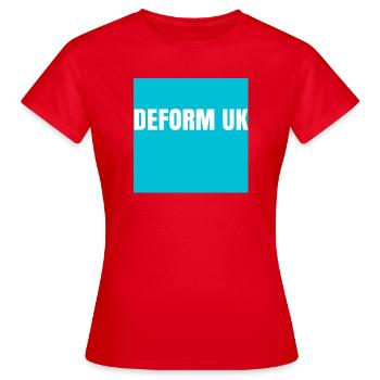 Deform UK Spoof Maillot de foot - T-shirt Femme - rouge - Devant - AI Model Female 172 dark (172cm)