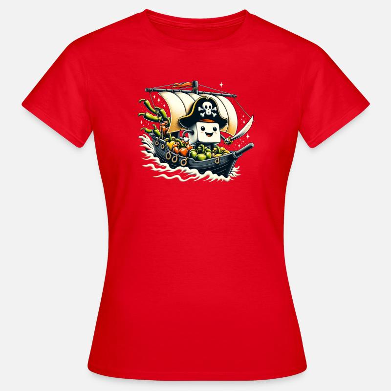 Käpt'n Tofu Pfefferbart - Frauen T-Shirt - Rot