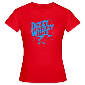 Dizzy Whizzy penguin Illustration - Women's T-Shirt - red - Front - AI Model Female 172 dark (172cm)