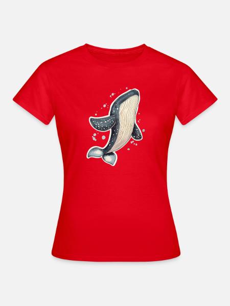 Wal - Frauen T-Shirt - Rot