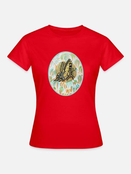 Schmetterling Schwalbenschwanz - Sonja Ariel - Frauen T-Shirt - Rot