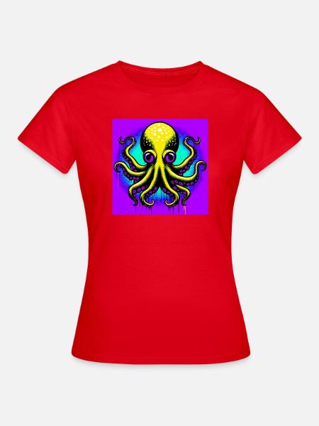 Krake - Frauen T-Shirt - Rot