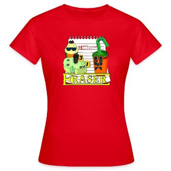 ERASER - Women's T-Shirt - red - Front - AI Model Female 172 dark (172cm)