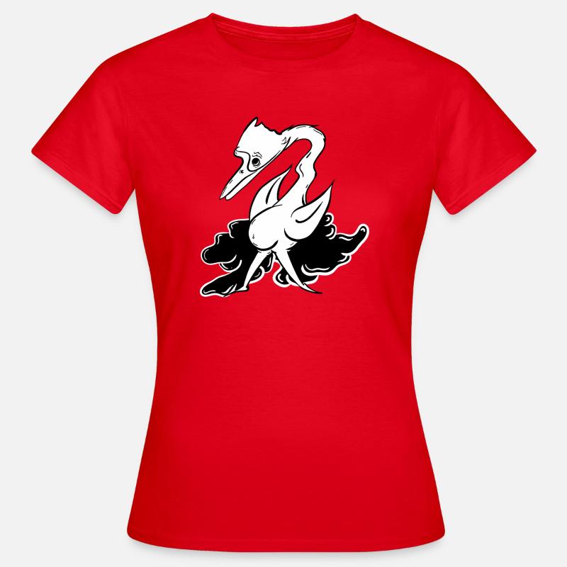 Fantasy Lying Animal with Flight Attributes - Women's T-Shirt - red