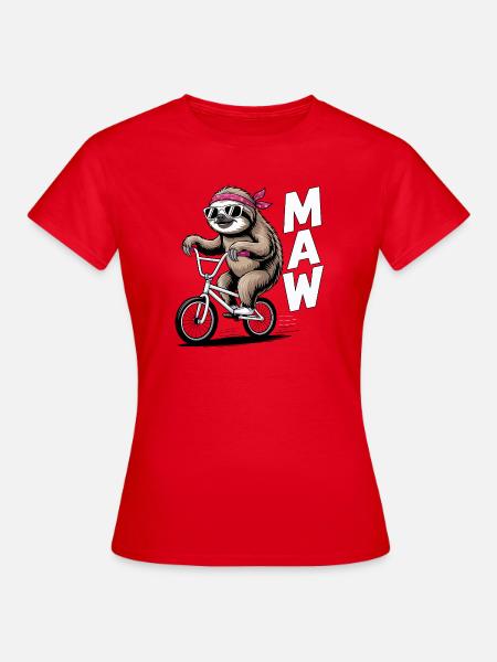 BMX-Faultier-Bandana - Frauen T-Shirt - Rot