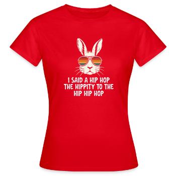 Hip Hop The Hippity To The Hip Lyric Throwback - Women's T-Shirt - red - Front - AI Model Female 172 dark (172cm)