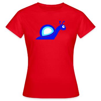 Coquille d'escargot escargot heureux silhouette mignonne - T-shirt Femme - rouge - Devant - AI Model Female 172 dark (172cm)