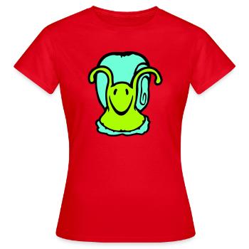 coquille d'escargot escargot limace mignon doux - T-shirt Femme - rouge - Devant - AI Model Female 172 dark (172cm)