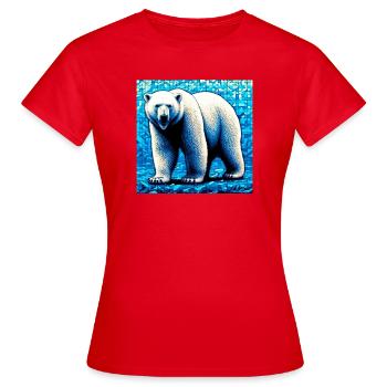 polar bear - Women's T-Shirt - red - Front - AI Model Female 172 dark (172cm)