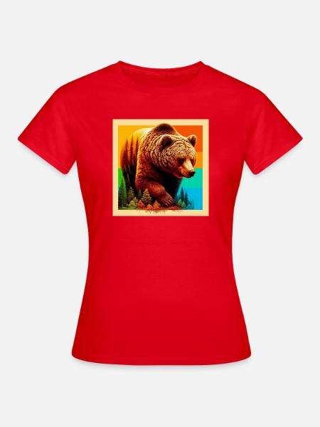 Bär - Frauen T-Shirt - Rot