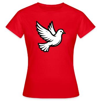 Colombe de la Paix Colombe - T-shirt Femme - rouge - Devant - AI Model Female 172 dark (172cm)