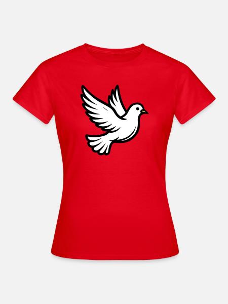 Friedenstaube Taube - Frauen T-Shirt - Rot