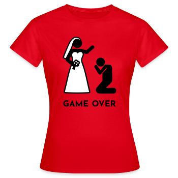 Hochzeit - Das Spiel ist vorbei - Frauen T-Shirt - Rot - Vorne - AI Model Female 172 dark (172cm)