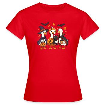 Mignon Halloween Canard Famille En Costumes - T-shirt Femme - rouge - Devant - AI Model Female 172 dark (172cm)