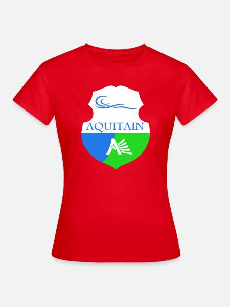 Wappen von Aquitanien - Frauen T-Shirt - Rot