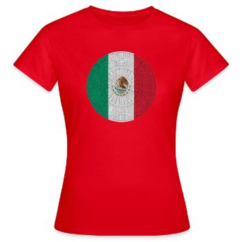 Drapeau mexicain style piétinement - T-shirt Femme - rouge - Devant - AI Model Female 172 dark (172cm)