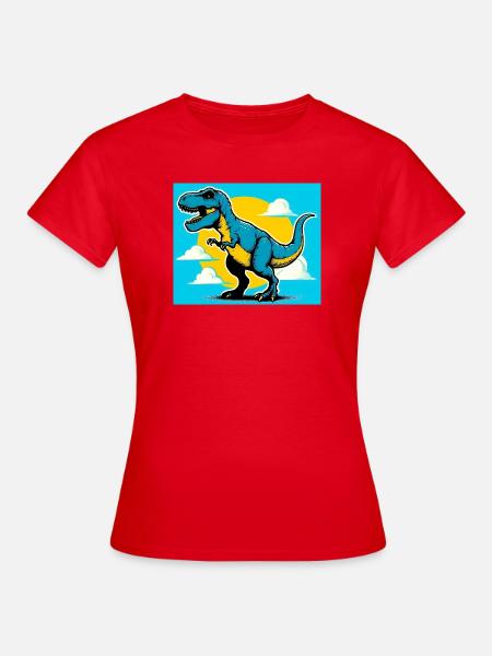 Dinosaurier - Frauen T-Shirt - Rot