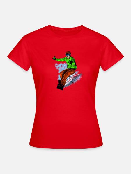 Snowboarding - Frauen T-Shirt - Rot