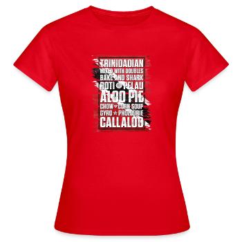 Trinité-et-Tobago - T-shirt Femme - rouge - Devant - AI Model Female 172 dark (172cm)