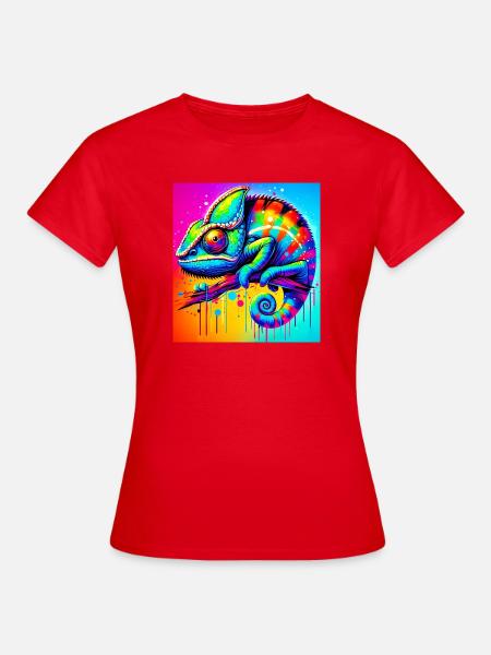 Chamäleon - Frauen T-Shirt - Rot