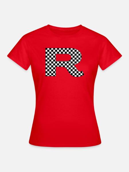 Checkerboard R Design - Frauen T-Shirt - Rot
