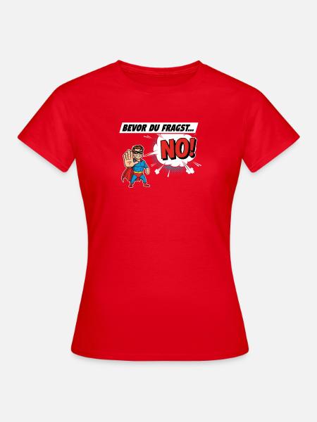 Superheldischer Warnhinweis Comic Design - Frauen T-Shirt - Rot