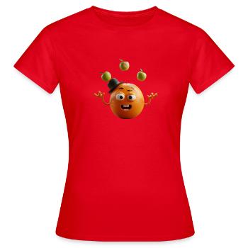Verspieltes Orange - Frauen T-Shirt - Rot - Vorne - AI Model Female 172 dark (172cm)