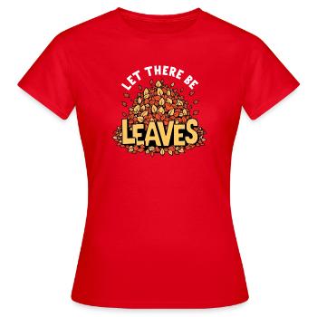 Autumn leaves Autumn leaves Autumn leaves Autumn leaves - Women's T-Shirt - red - Front - AI Model Female 172 dark (172cm)