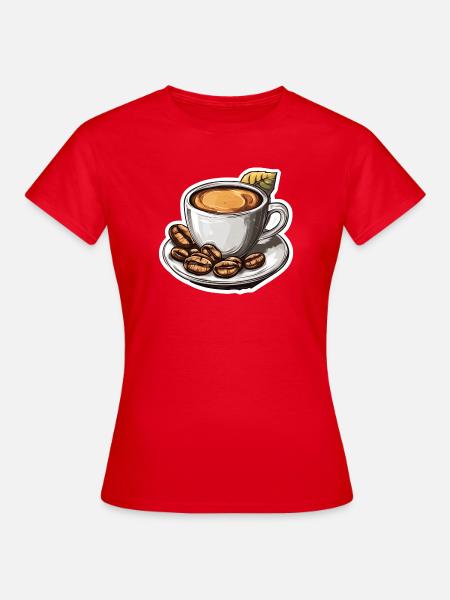 Kaffee - Frauen T-Shirt - Rot