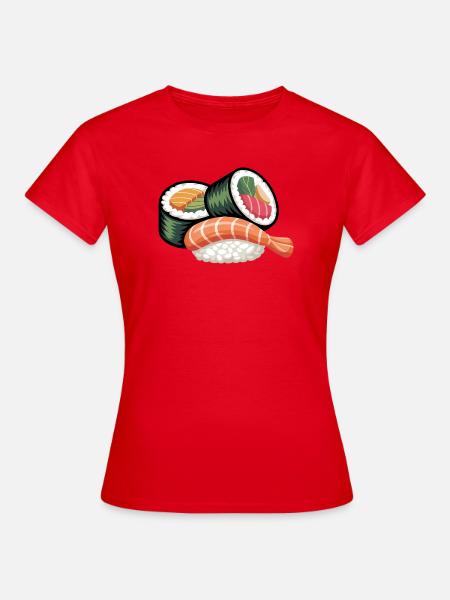 Einfache Sushi-Rolle - Frauen T-Shirt - Rot