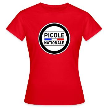 Picole Nationale nouveau design - T-shirt Femme - rouge - Devant - AI Model Female 172 dark (172cm)