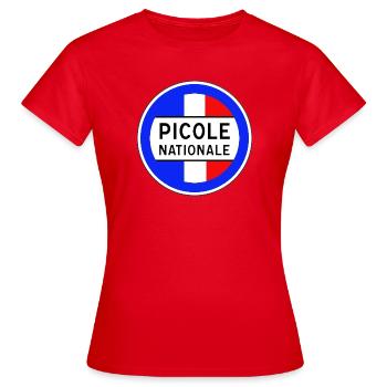 Picole Nationale nouveau design - T-shirt Femme - rouge - Devant - AI Model Female 172 dark (172cm)