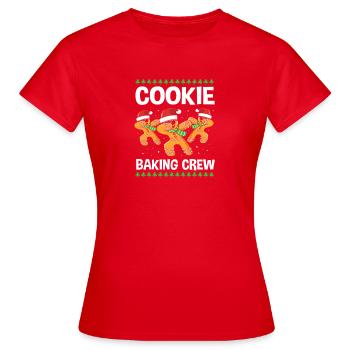 Bonhomme en pain d'épices de Noël en pain d'épices - T-shirt Femme - rouge - Devant - AI Model Female 172 dark (172cm)