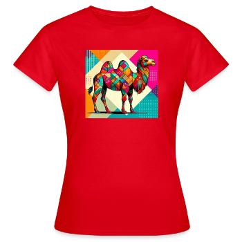 chameau - T-shirt Femme - rouge - Devant - AI Model Female 172 dark (172cm)