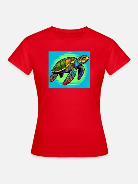 Schildkröte - Frauen T-Shirt - Rot