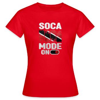 Trinité-et-Tobago - T-shirt Femme - rouge - Devant - AI Model Female 172 dark (172cm)
