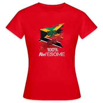 Trinité-et-Tobago - T-shirt Femme - rouge - Devant - AI Model Female 172 dark (172cm)