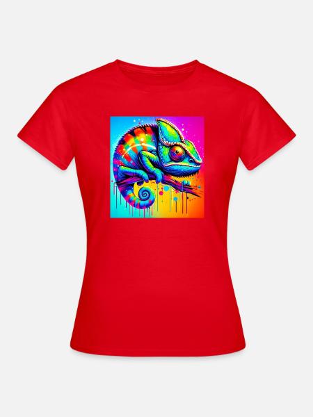 Chamäleon - Frauen T-Shirt - Rot