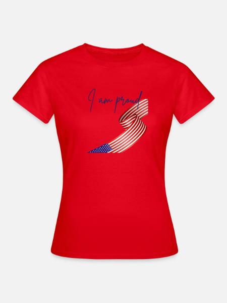 American Pride Wrap Flagge - Frauen T-Shirt - Rot