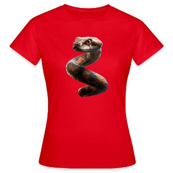 snake, python, cobra, rattlesnake, snakes - Women's T-Shirt - red - Front - AI Model Female 172 dark (172cm)